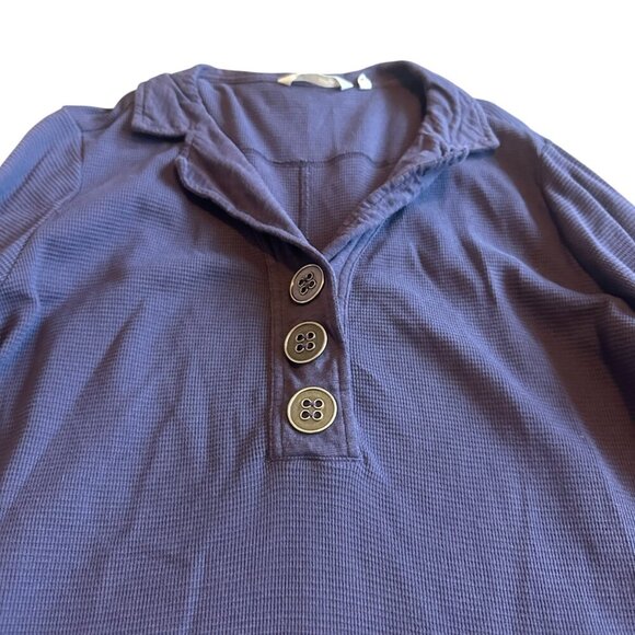 Soft Surroundings Take Two Textured Waffle Knit Tunic Top Purple Size XL Women's - Picture 4 of 12